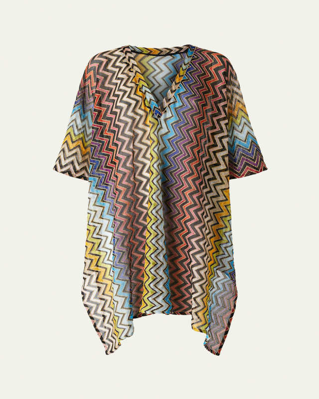Chevron Mini Caftan Coverup